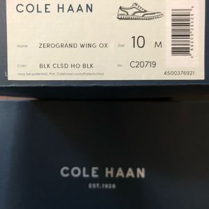 Cole Haan Zerogrand Wing OX Size 10 M Black/Black